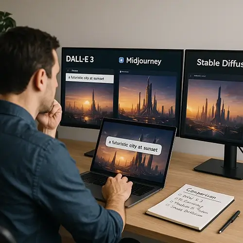 مقایسه DALL·E 3 با Midjourney و Stable Diffusion
