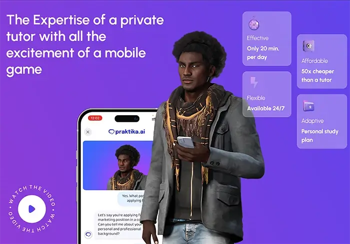 هوش مصنوعی اسپیکینگ Praktika AI