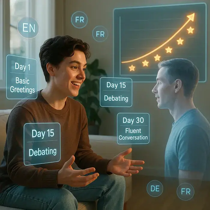 پلن ۳۰ روزه مکالمه با هوش مصنوعی