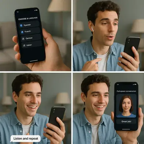 آموزش مکالمه با استفاده از هوش مصنوعی، مرحله‌ به‌ مرحله