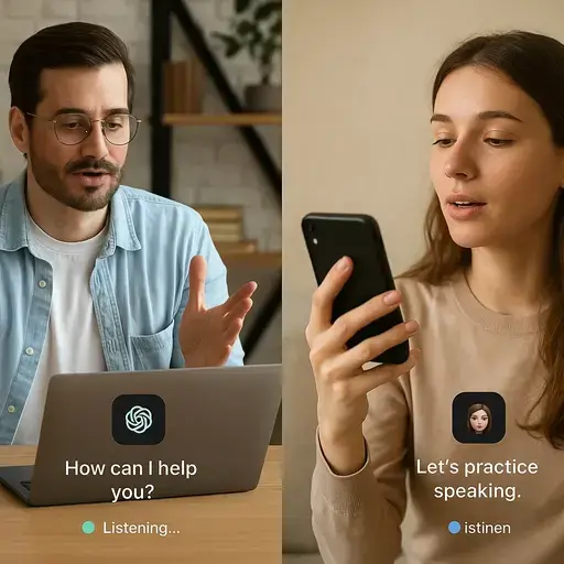 نقش هوش مصنوعی ChatGPT و Praktika در بهبود مهارتهای مکالمه