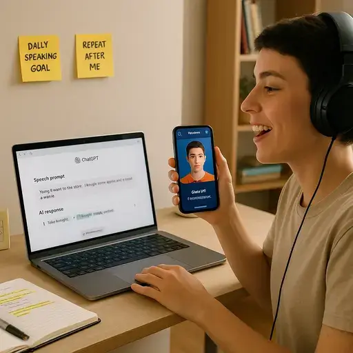 چگونه از ChatGPT و Praktika برای بهبود اسپیکینگ استفاده کنیم؟