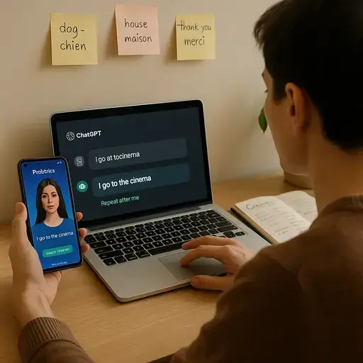 کاربردهای ChatGPT و Praktika در یادگیری زبان